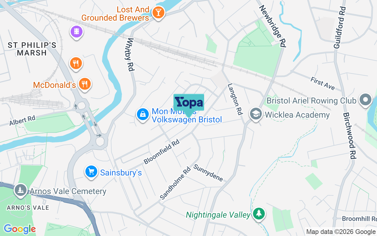 Map showing the location of BS4 3SZ