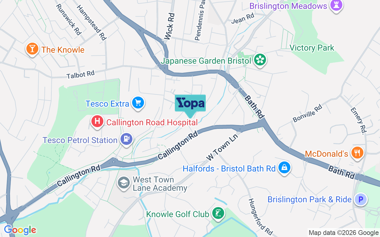 Map showing the location of BS4 5AG