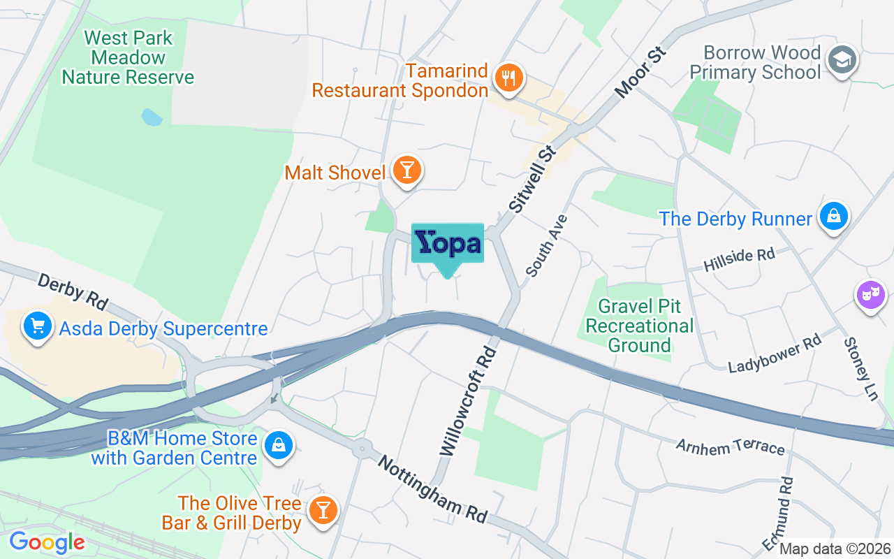 Map showing the location of DE21 7GU