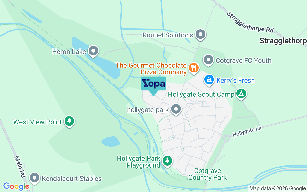 Map showing the location of NG12 3TX