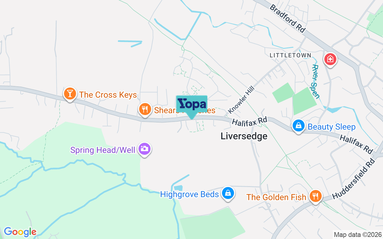 Map showing the location of WF15 6NU