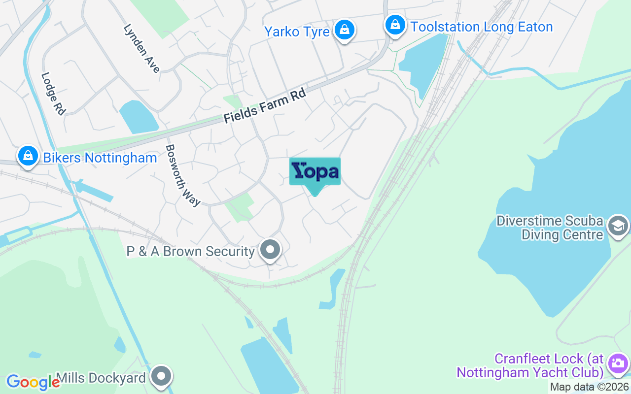 Map showing the location of NG10 1PU