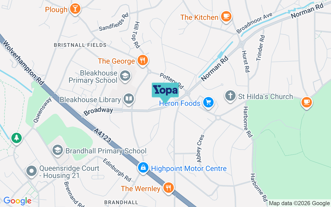 Map showing the location of B68 9EB