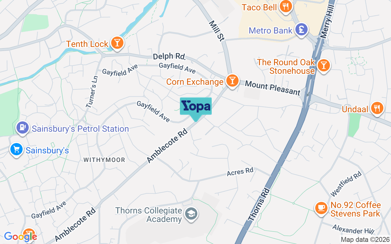 Map showing the location of DY5 2YQ