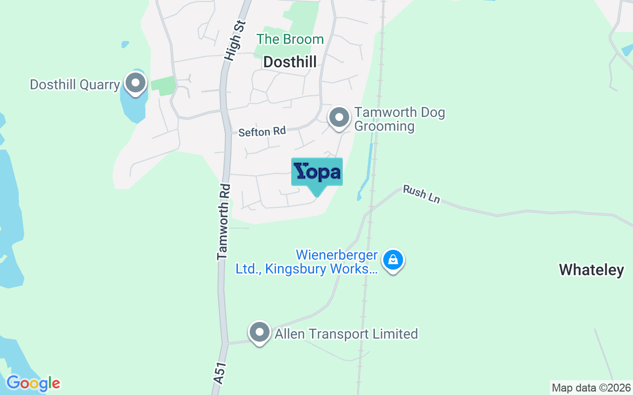 Map showing the location of B77 1QL
