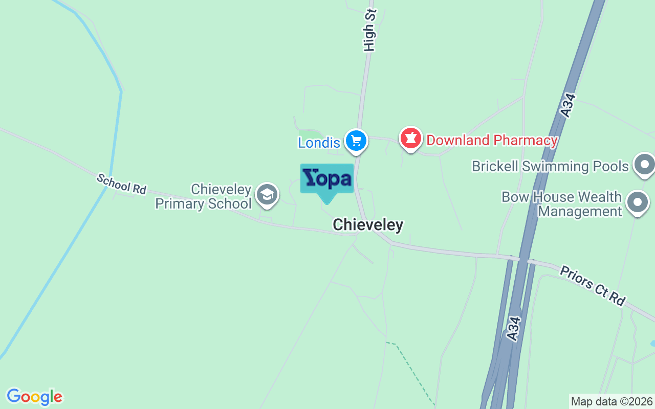 Map showing the location of RG20 8TZ