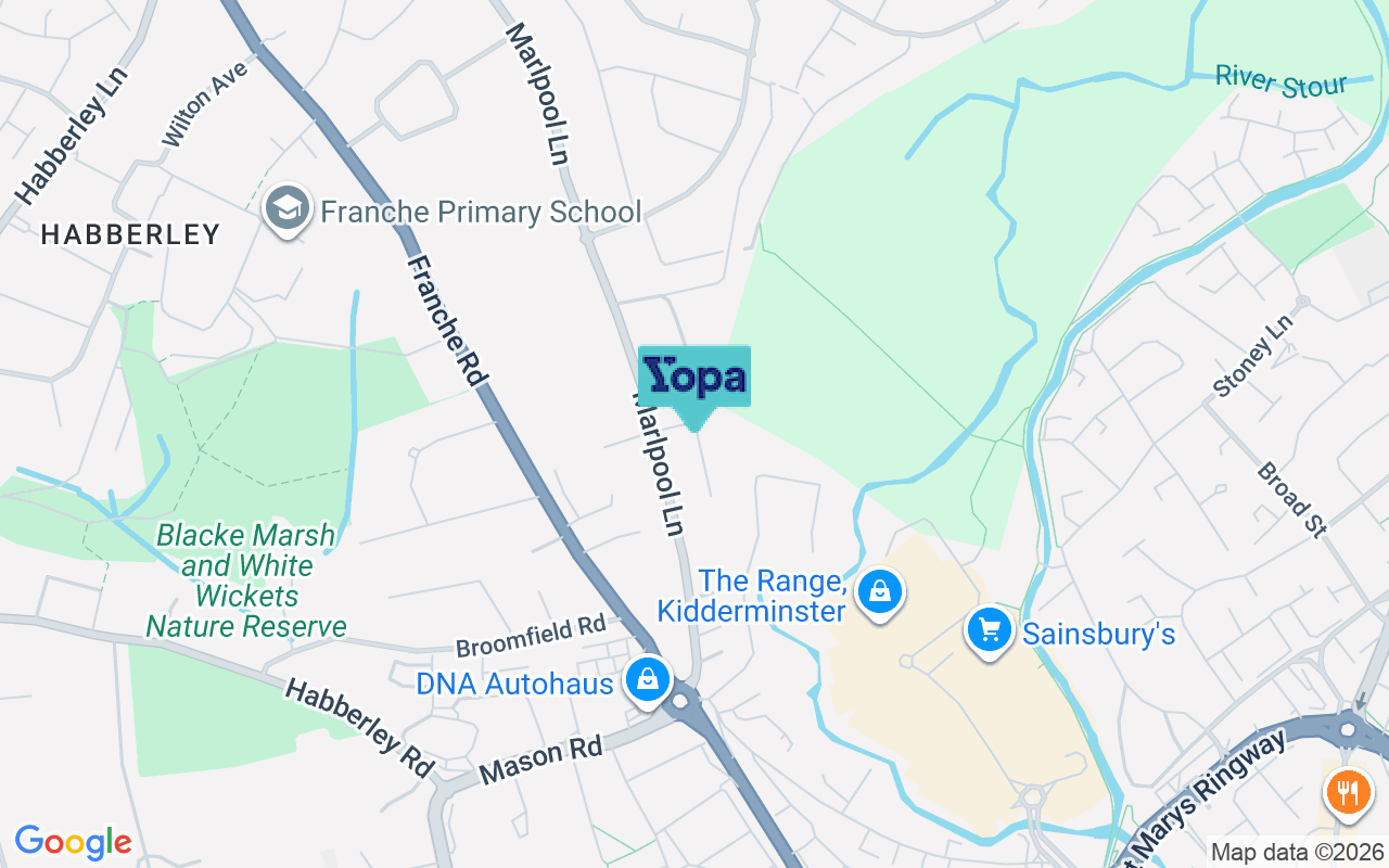 Map showing the location of DY11 5DJ