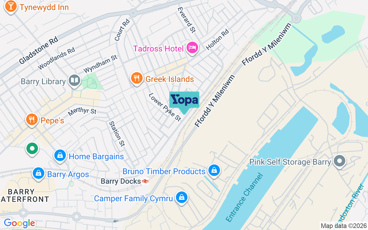 Map showing the location of CF63 3QQ