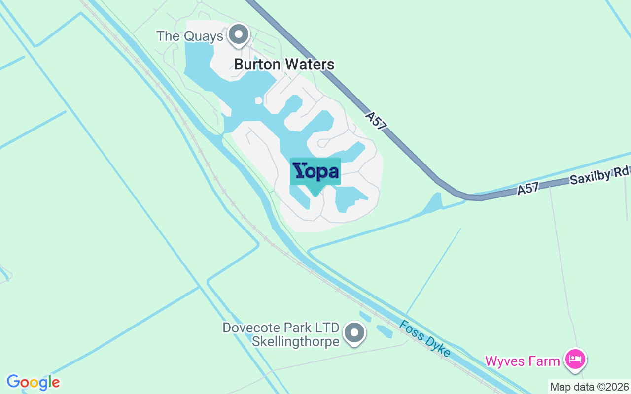 Map showing the location of LN1 2WW