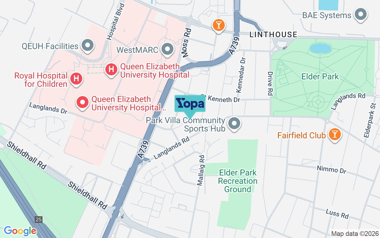 Map showing the location of G51 4LH