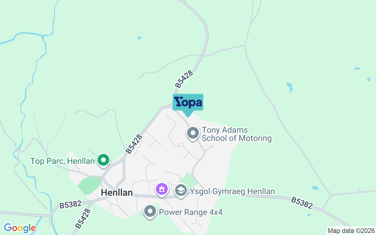 Map showing the location of LL16 5AL