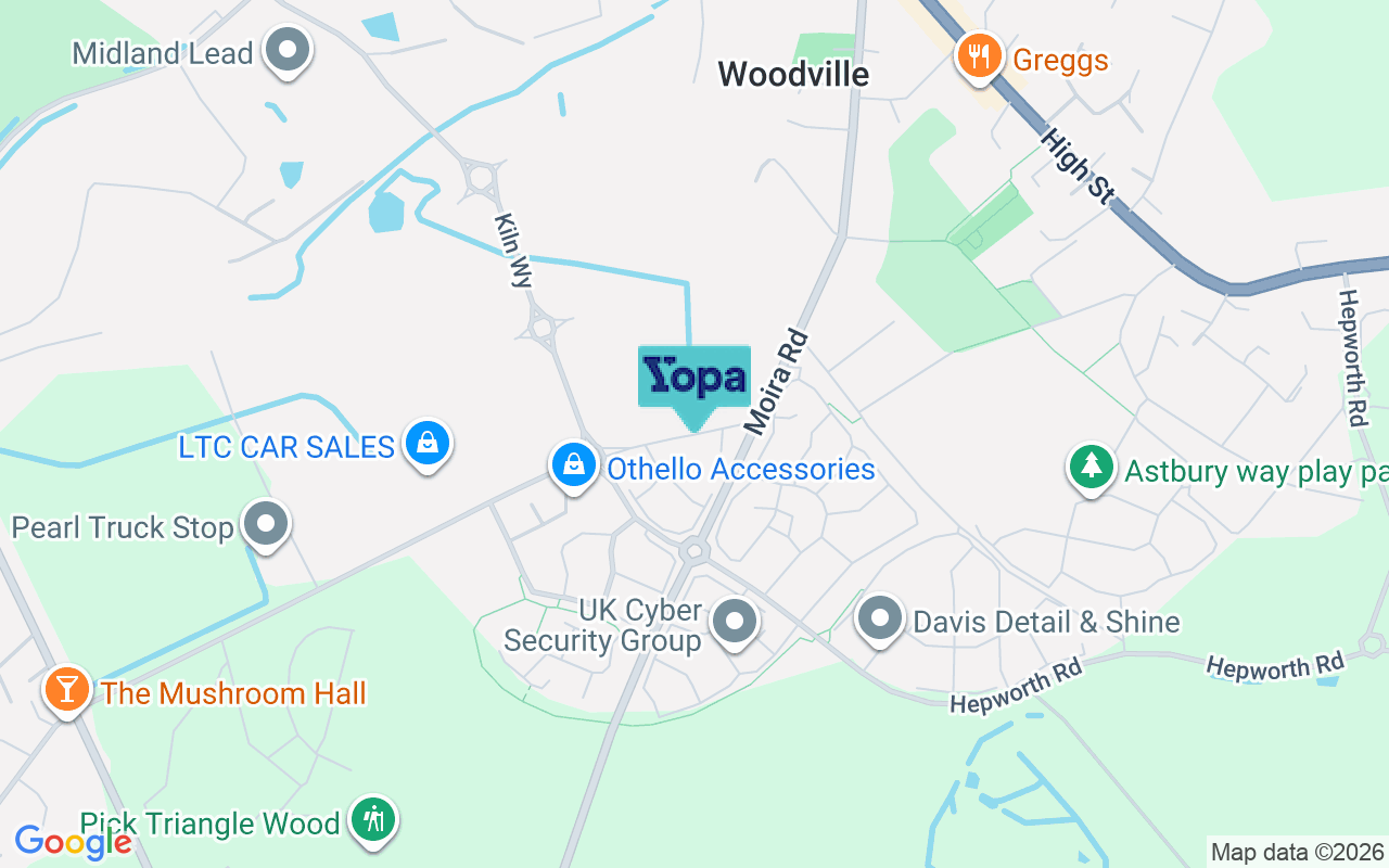 Map showing the location of DE11 8EX
