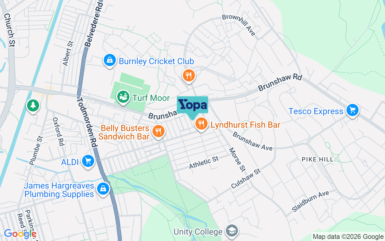 Map showing the location of BB10 4DJ