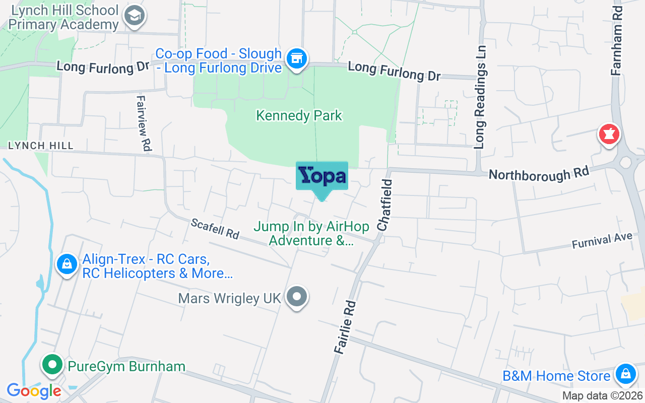 Map showing the location of SL2 1TN