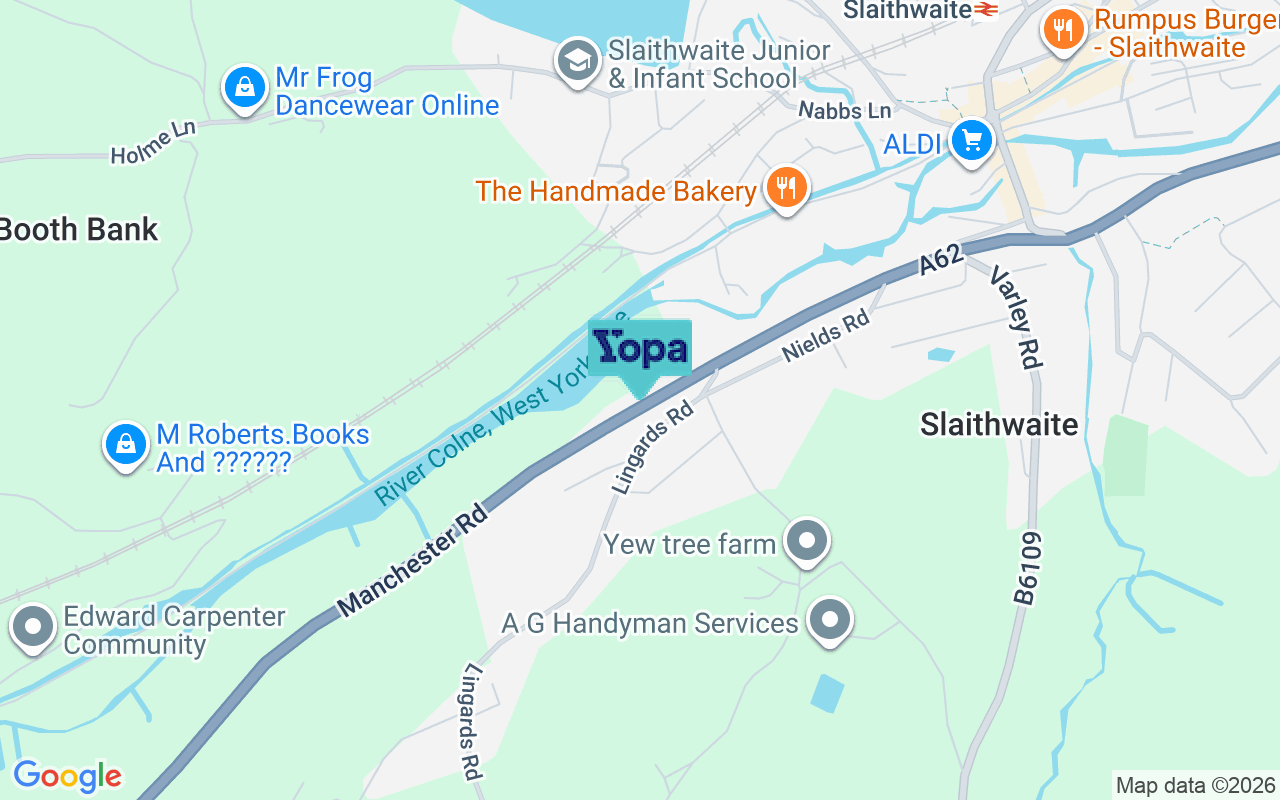 Map showing the location of HD7 5HZ