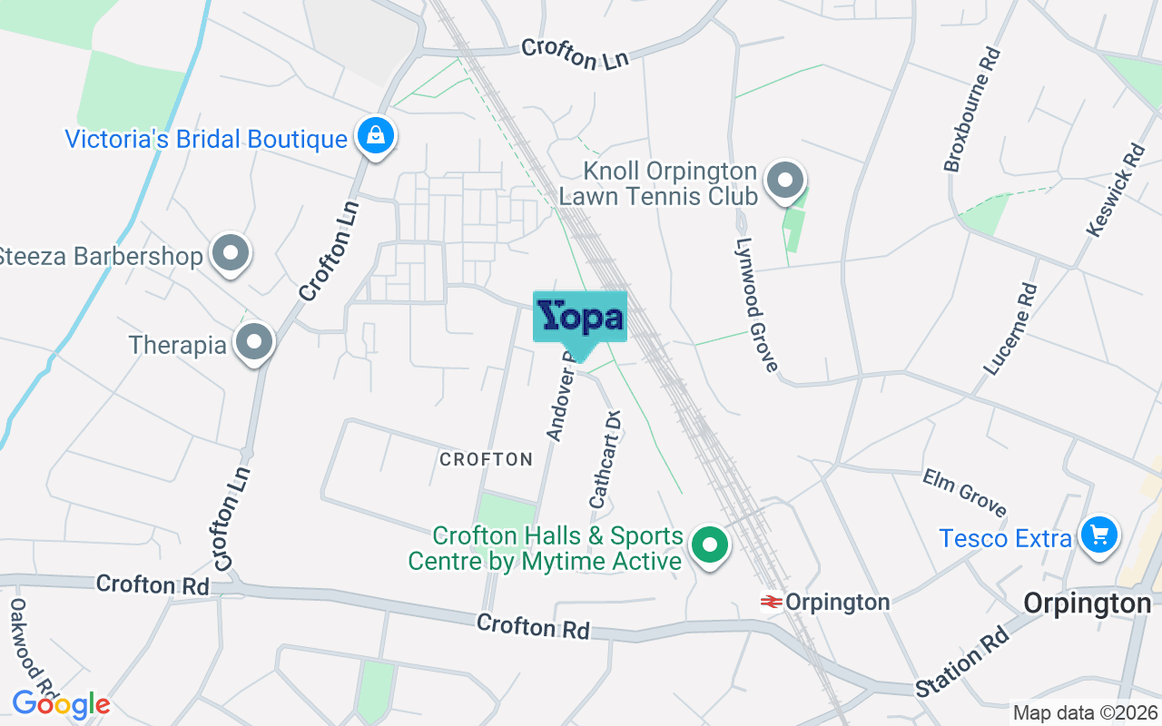 Map showing the location of BR6 8BN