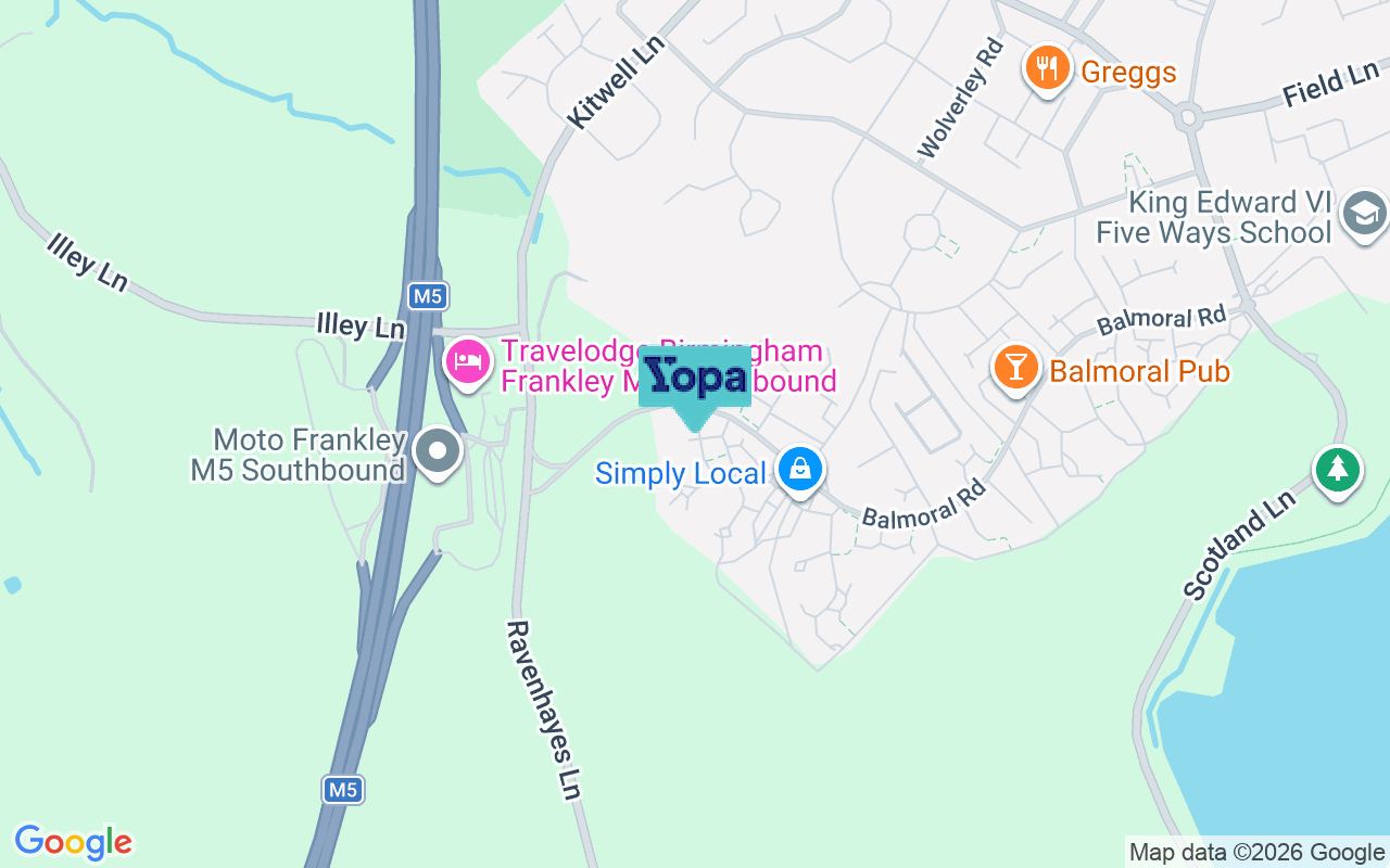 Map showing the location of B32 4JU