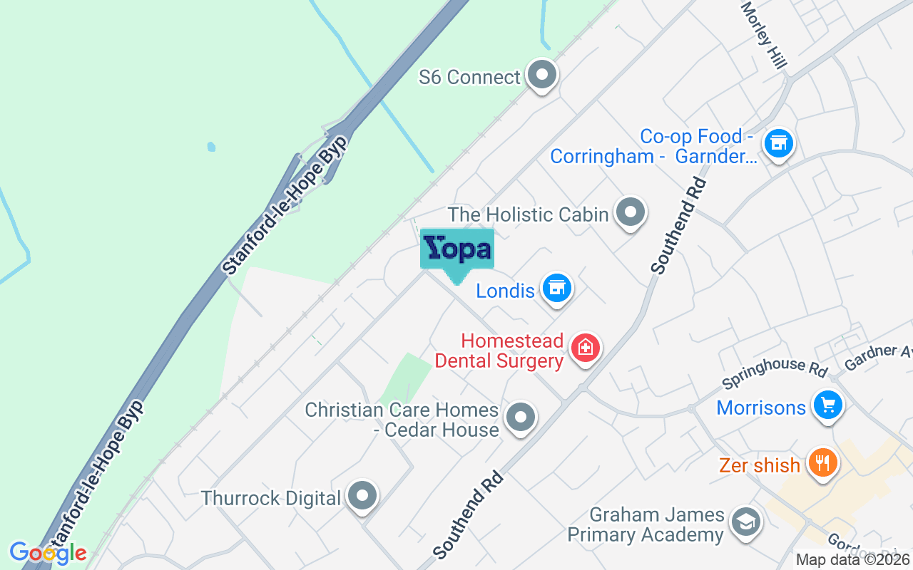 Map showing the location of SS17 8EJ
