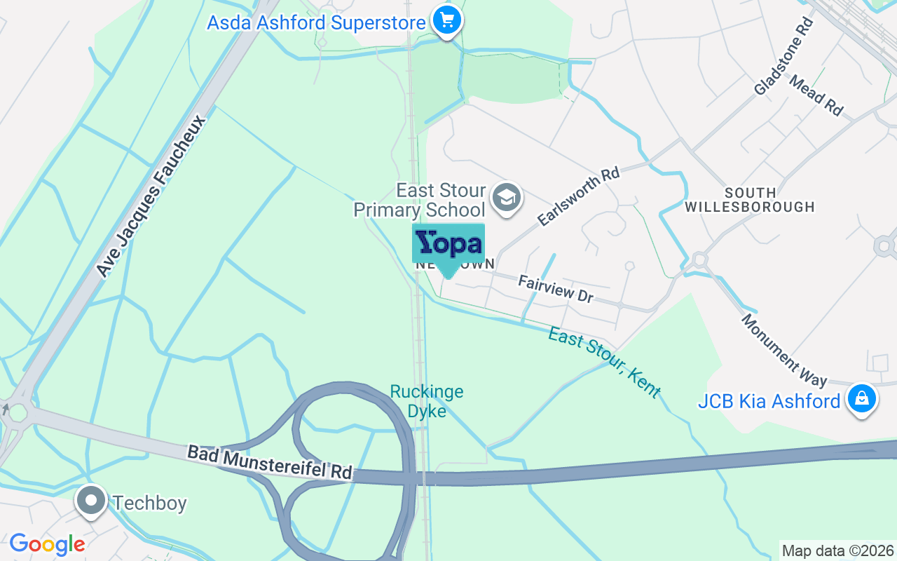 Map showing the location of TN24 0RX