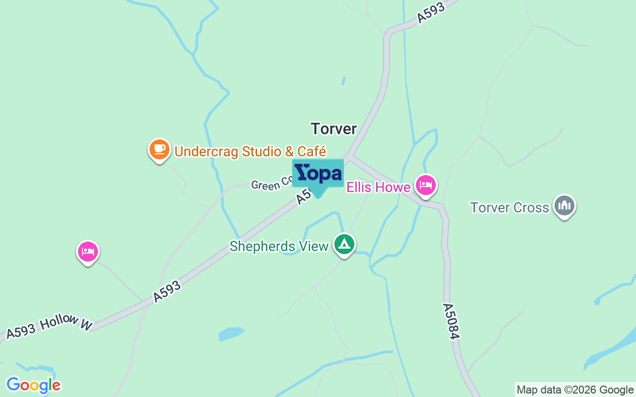 Map showing the location of LA21 8BF