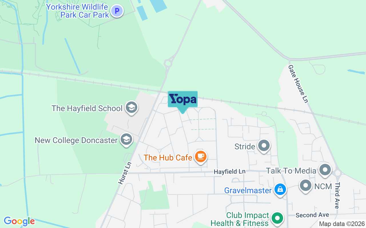Map showing the location of DN9 3ET