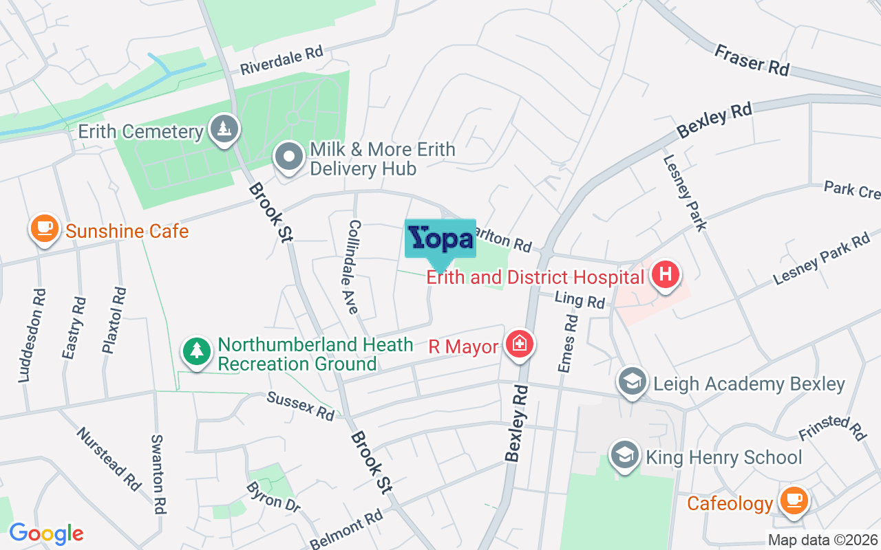 Map showing the location of DA8 1EJ