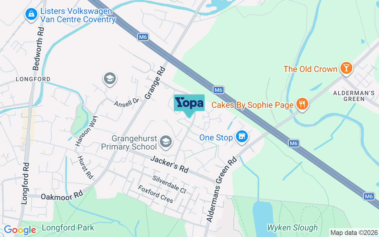 Map showing the location of CV6 6JN