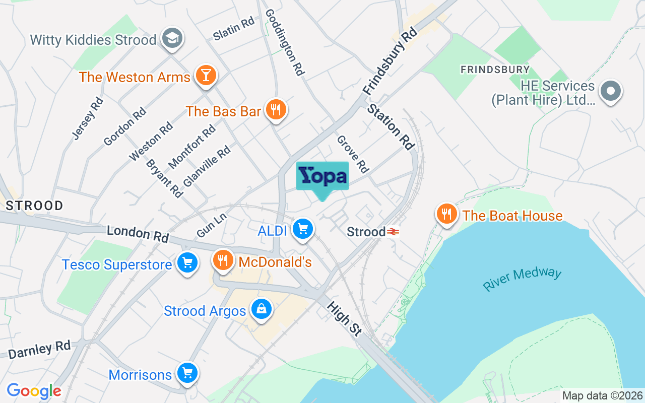 Map showing the location of ME2 4DD
