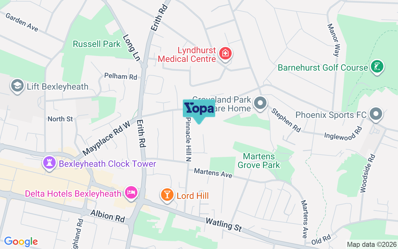 Map showing the location of DA7 6DJ