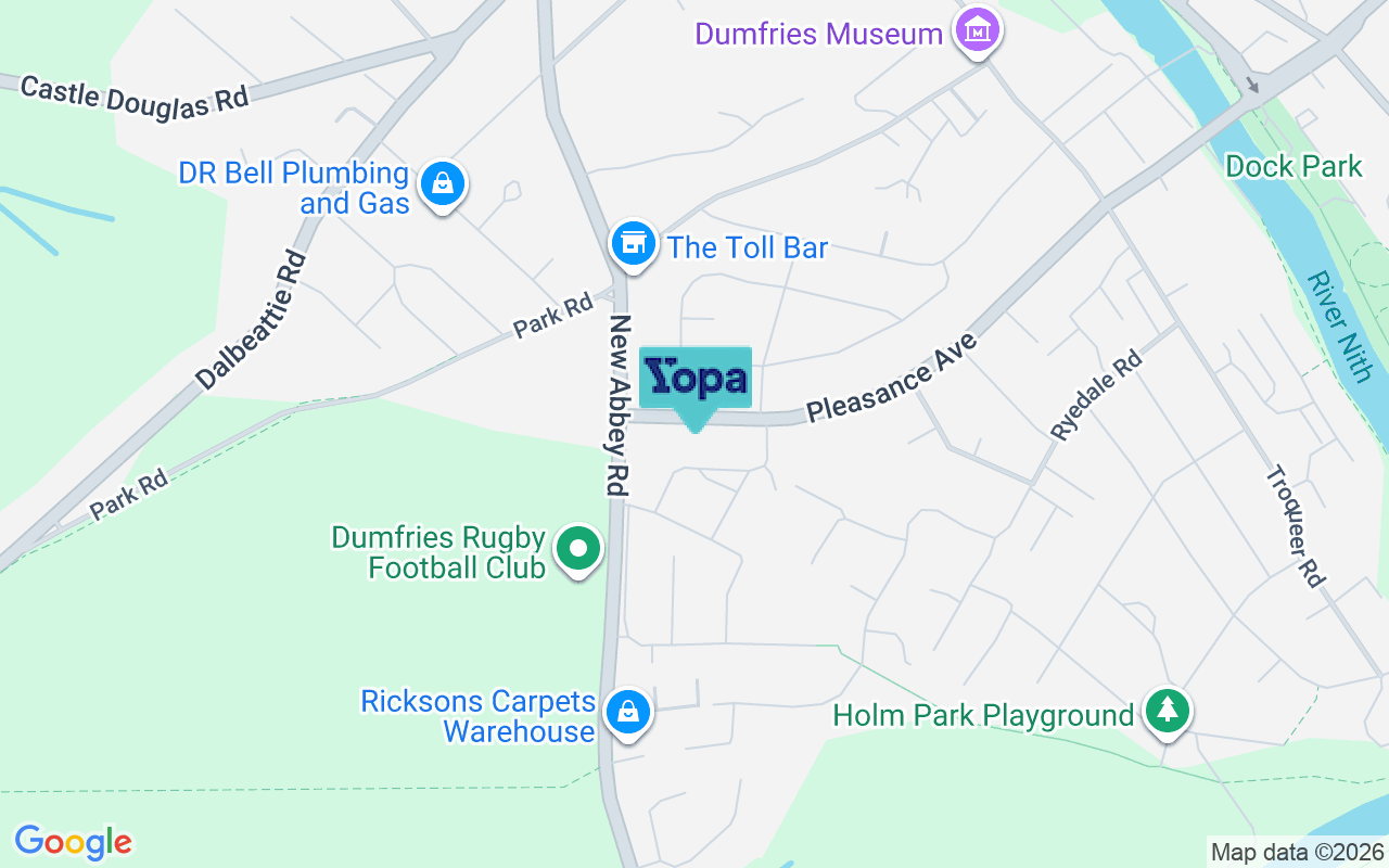 Map showing the location of DG2 7JU