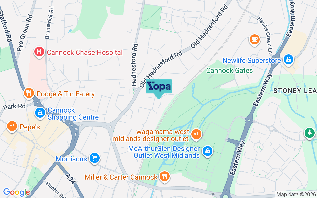 Map showing the location of WS11 6XU