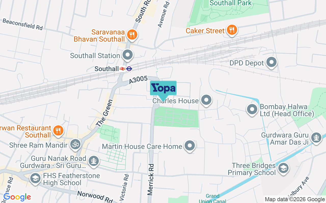 Map showing the location of UB2 4WS