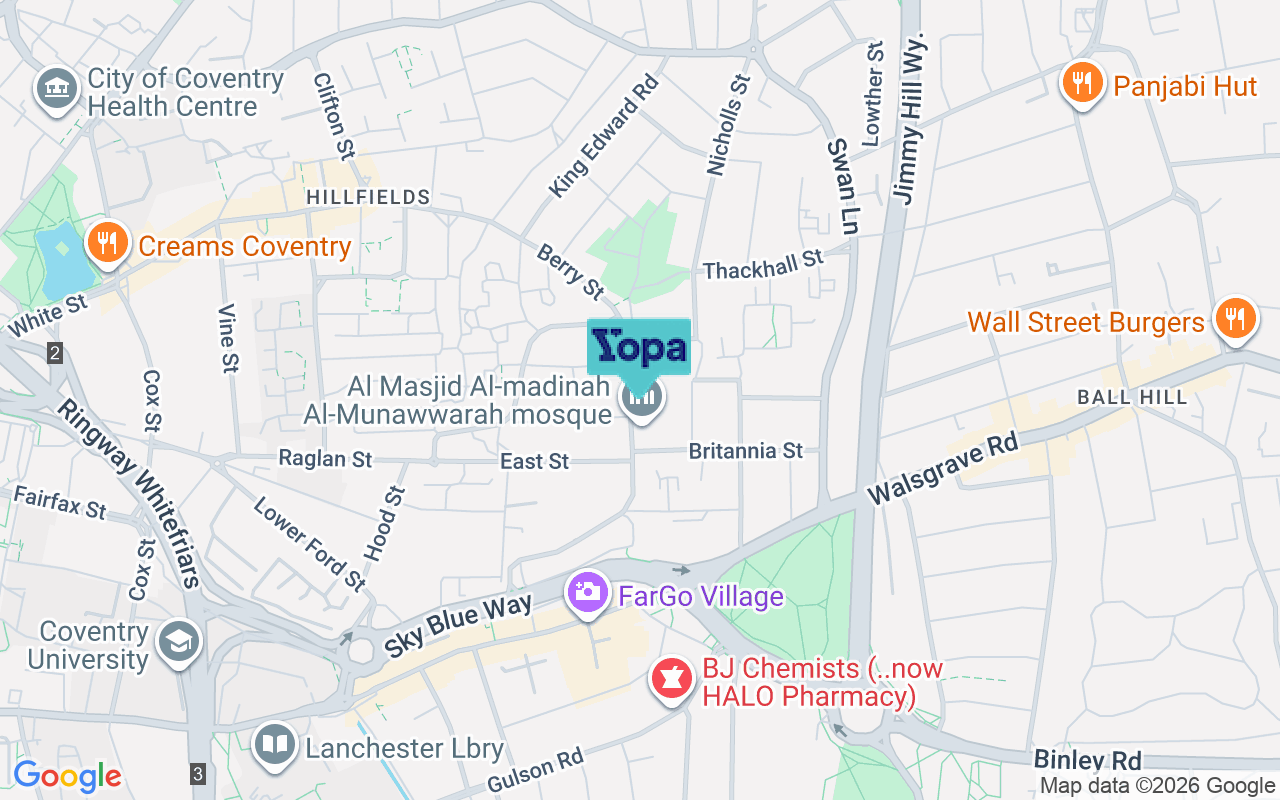 Map showing the location of CV1 5LJ