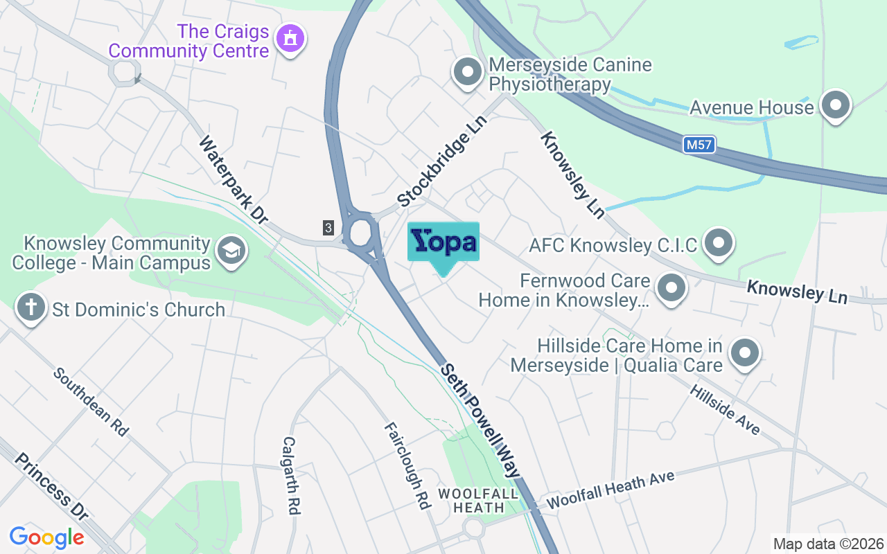 Map showing the location of L36 8FH