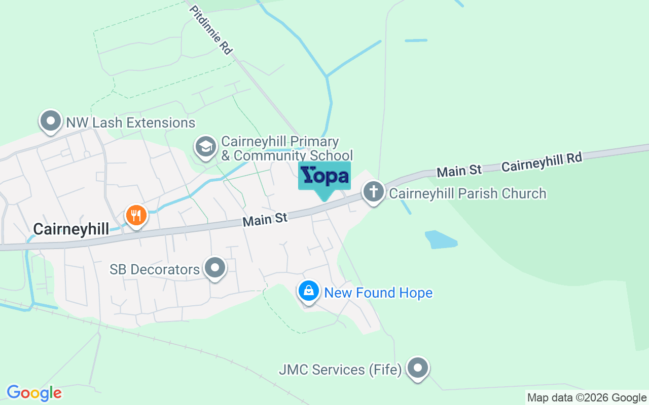 Map showing the location of KY12 8QT