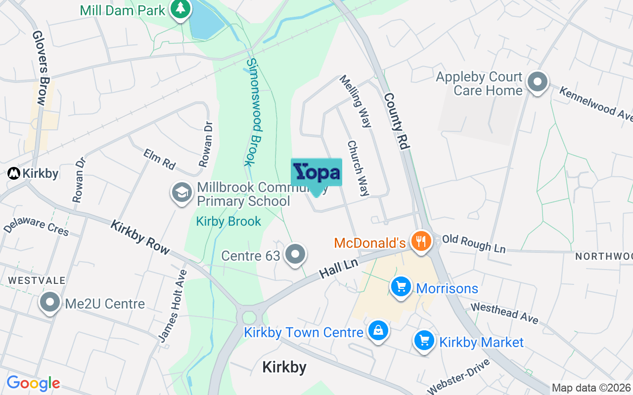 Map showing the location of L32 1TJ