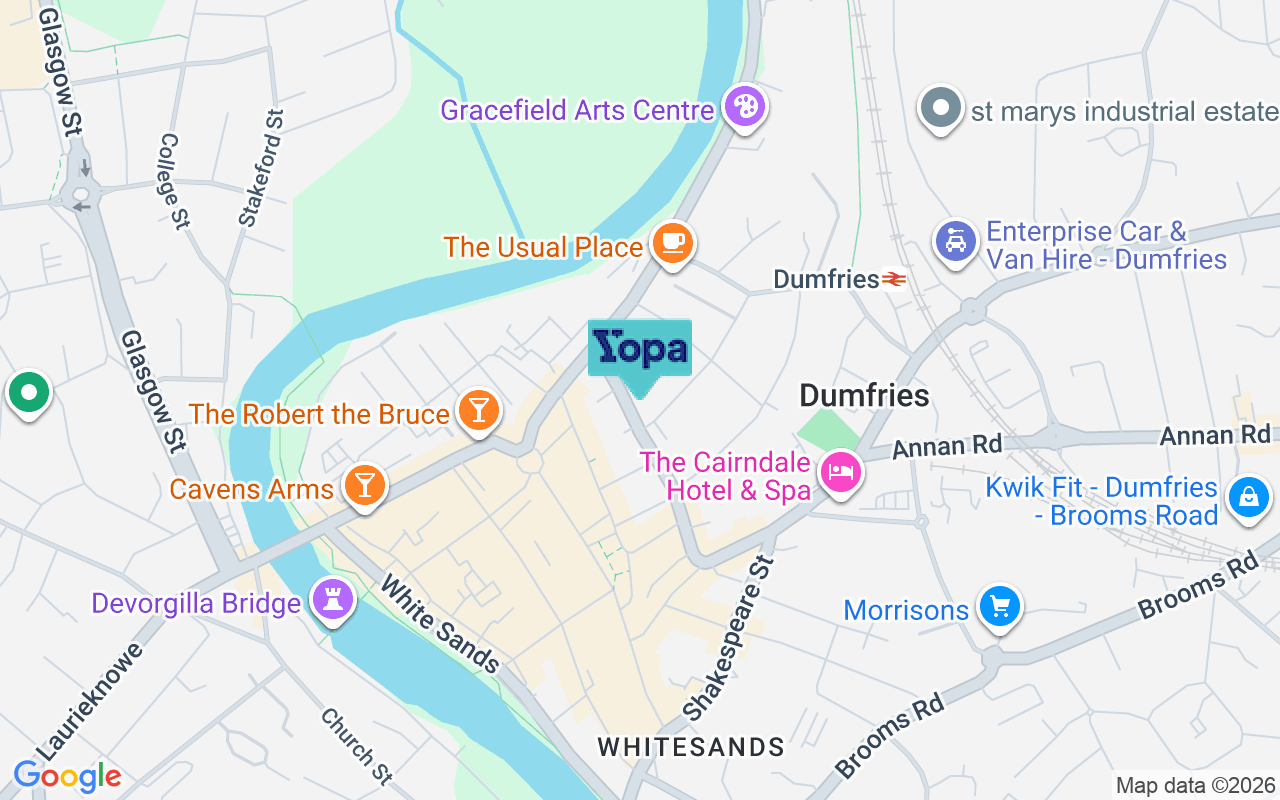 Map showing the location of DG1 1HW