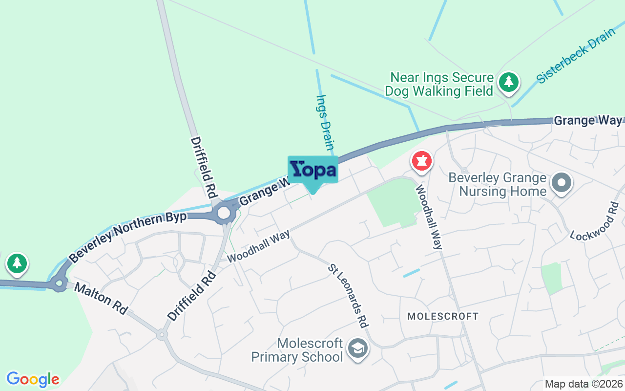 Map showing the location of HU17 7FB
