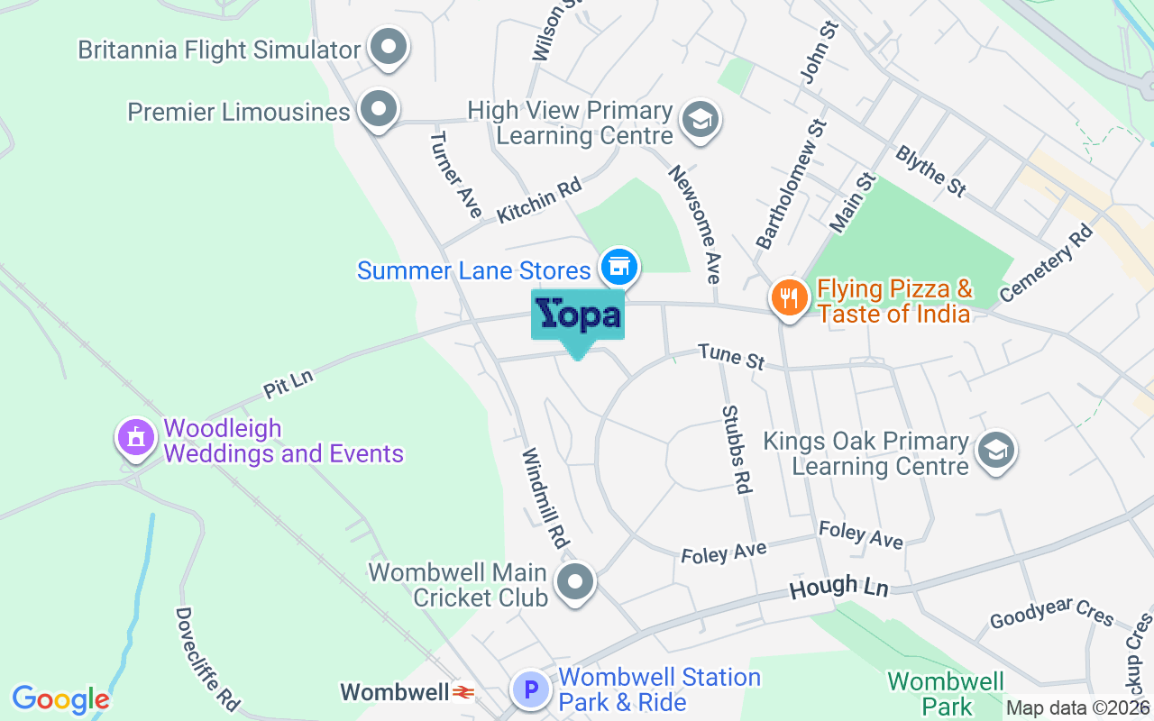 Map showing the location of S73 8PT