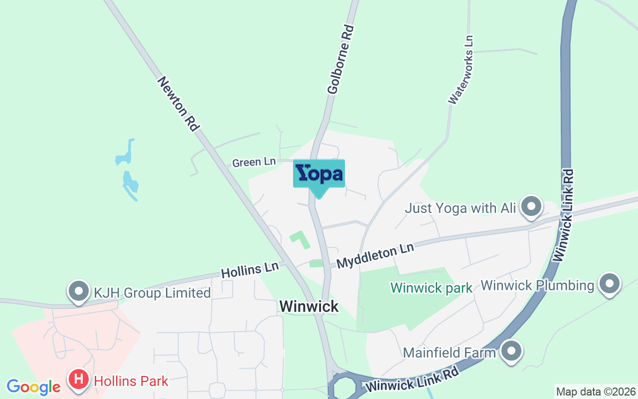 Map showing the location of WA2 8SY