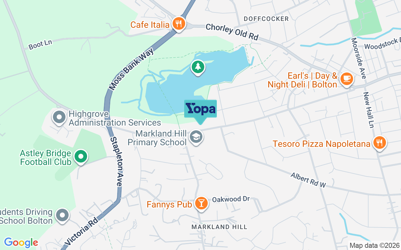 Map showing the location of BL1 5PB