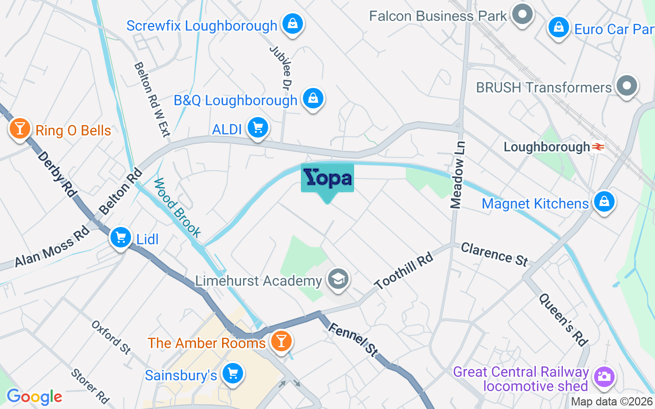Map showing the location of LE11 1PH