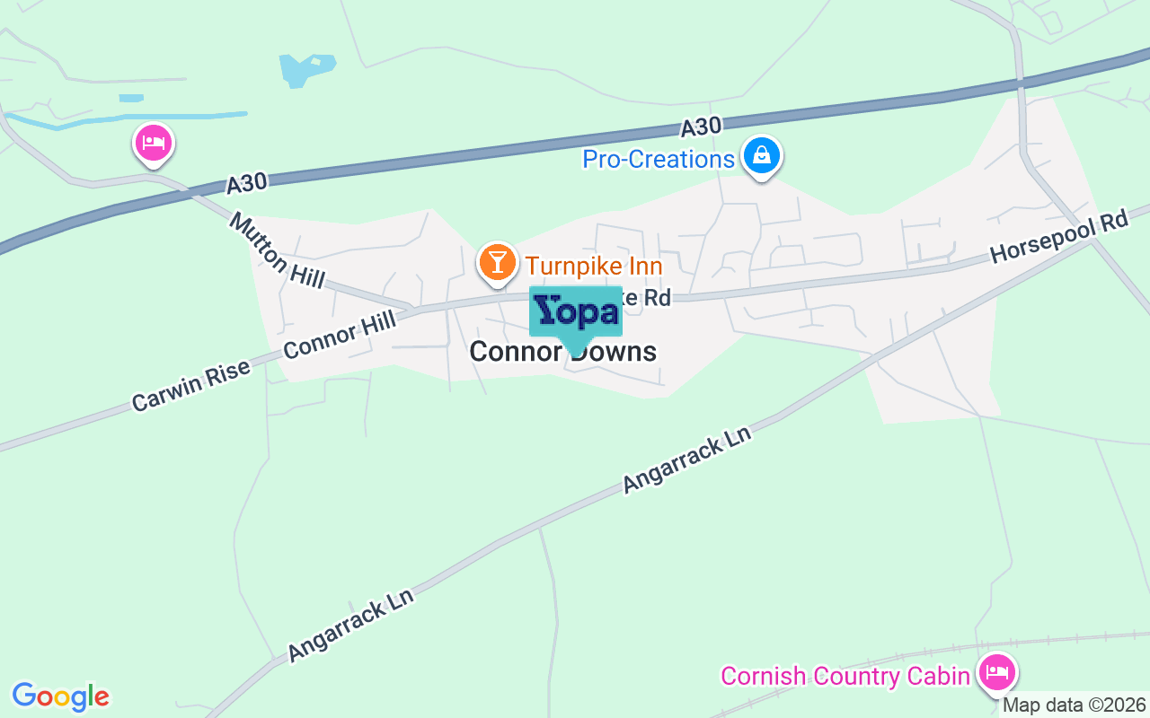 Map showing the location of TR27 5EH