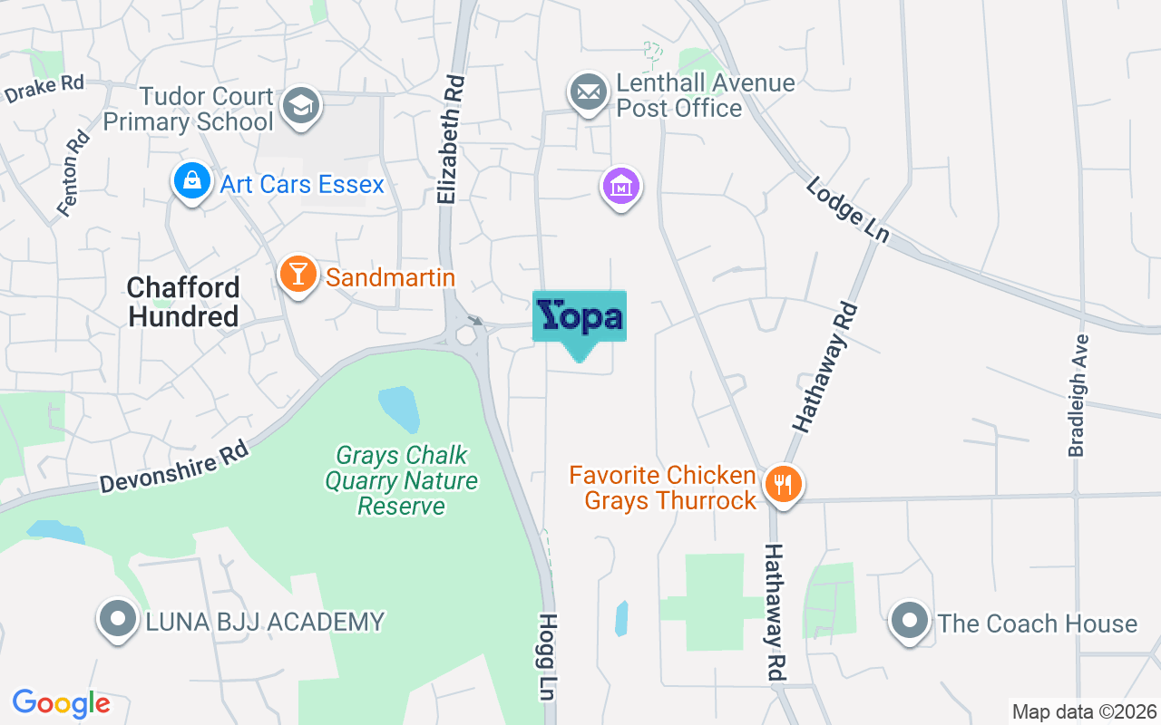 Map showing the location of RM17 5QN