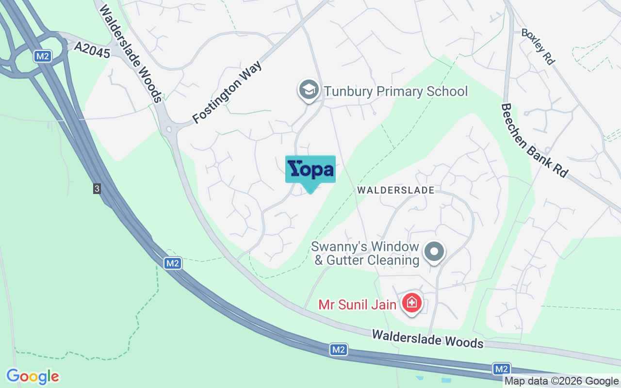 Map showing the location of ME5 9EG