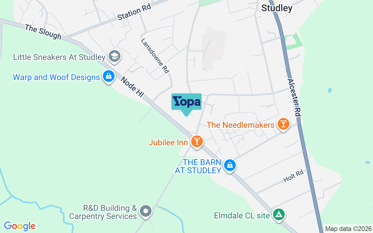 Map showing the location of B80 7QL