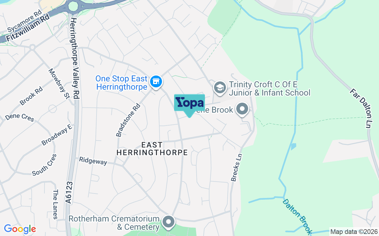 Map showing the location of S65 3QN