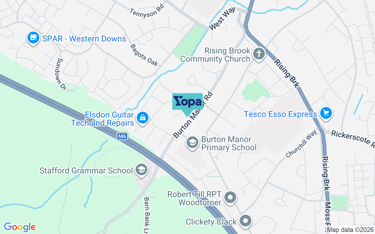 Map showing the location of ST17 9QQ
