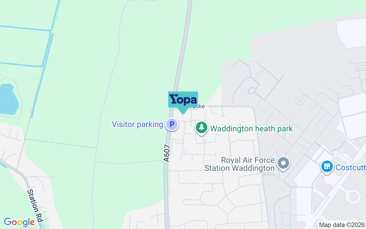 Map showing the location of LN5 9ZE
