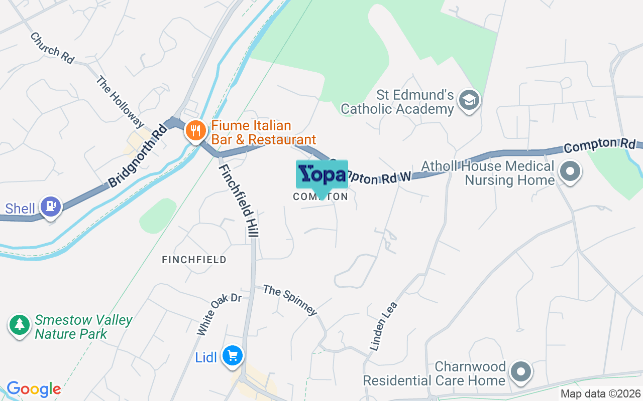 Map showing the location of WV3 9DP